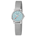 Mondaine evo2 Turquoise Dial Stainless Steel 26mm Watch