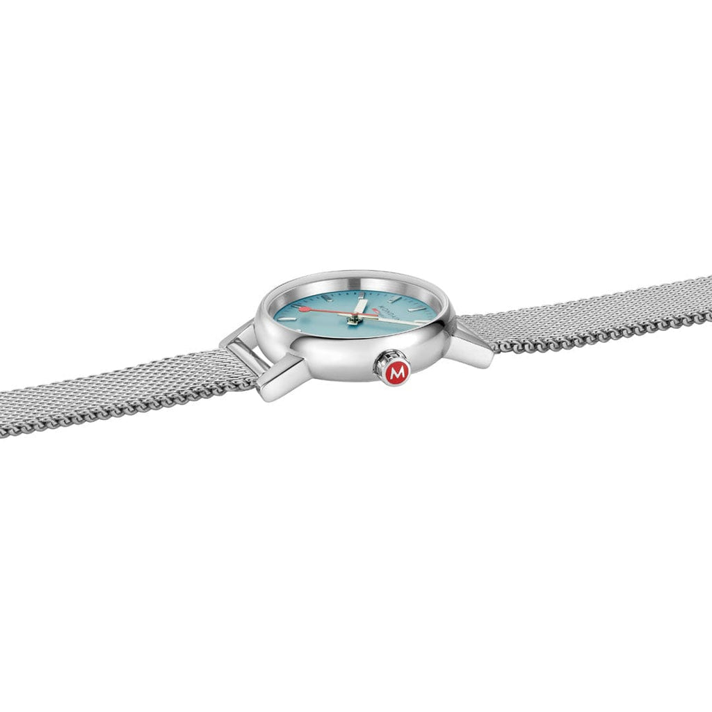 Mondaine evo2 Turquoise Dial Stainless Steel 26mm Watch