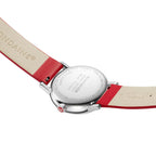 Mondaine evo2 Red Vegan Leather 35mm Watch