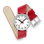 Mondaine evo2 Red Vegan Leather 35mm Watch