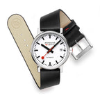 Mondaine evo2 Automatic Black Vegan Leather 35mm Watch