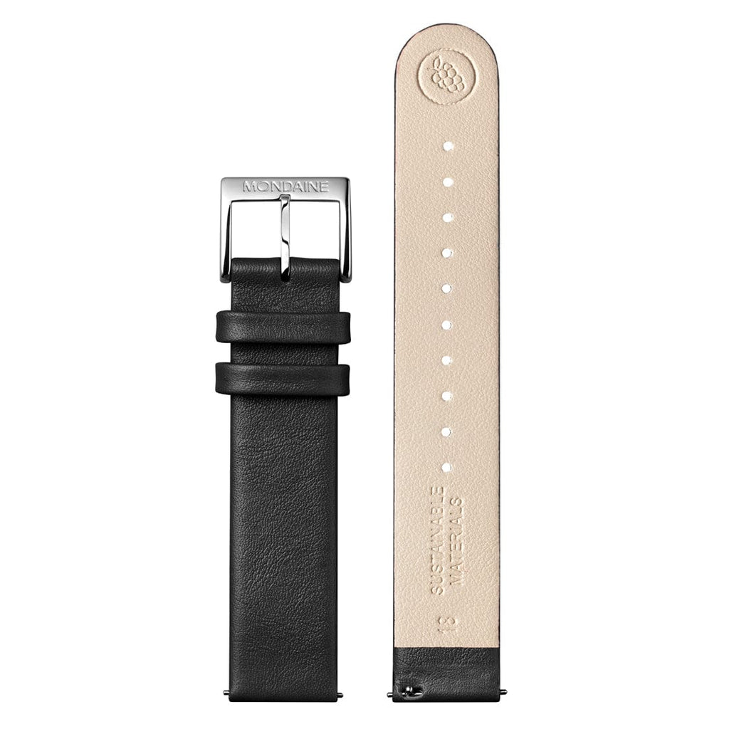 Mondaine evo2 Automatic Black Vegan Leather 35mm Watch
