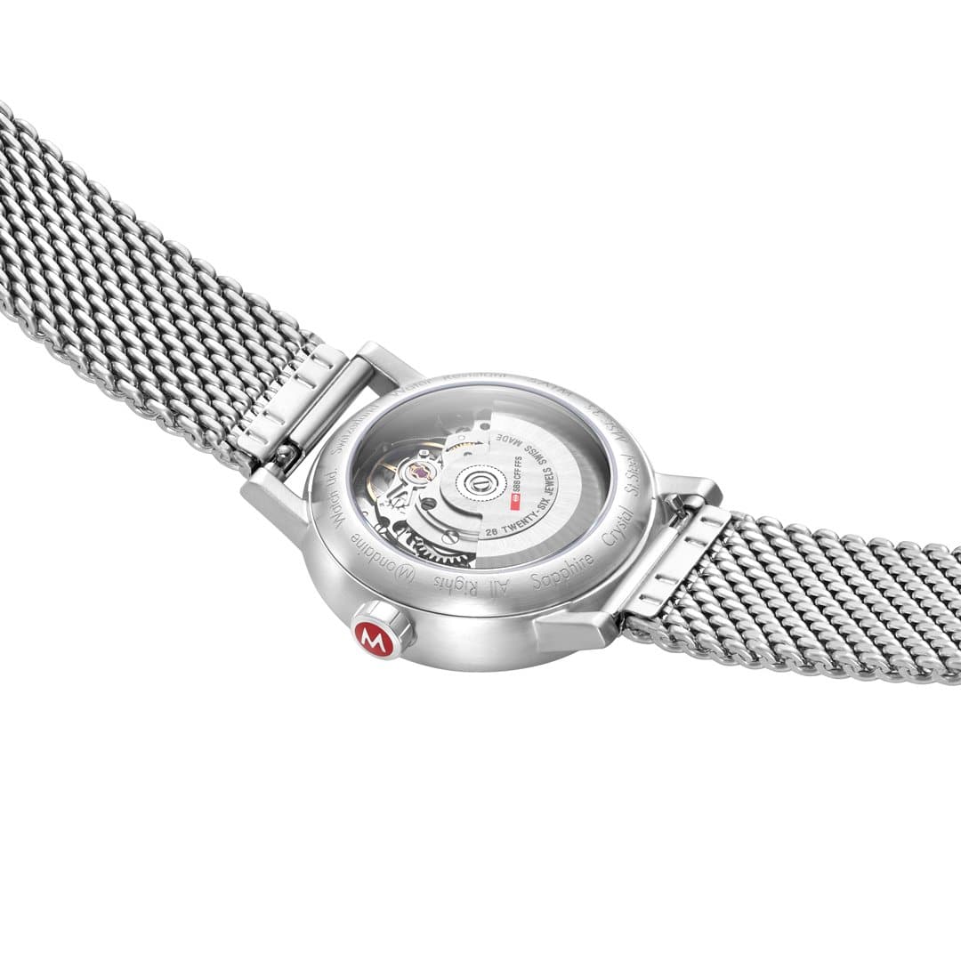 Mondaine evo2 Automatic Stainless Steel Mesh 35mm Watch