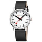 Mondaine evo2 Black Vegan Leather 40mm Watch