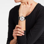 Mondaine evo2 Black Vegan Leather 40mm Watch