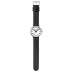 Mondaine evo2 Black Vegan Leather 40mm Watch