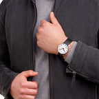 Mondaine evo2 Black Vegan Leather 40mm Watch