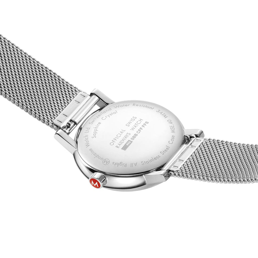 Mondaine evo2 Stainless Steel Mesh 40mm Watch