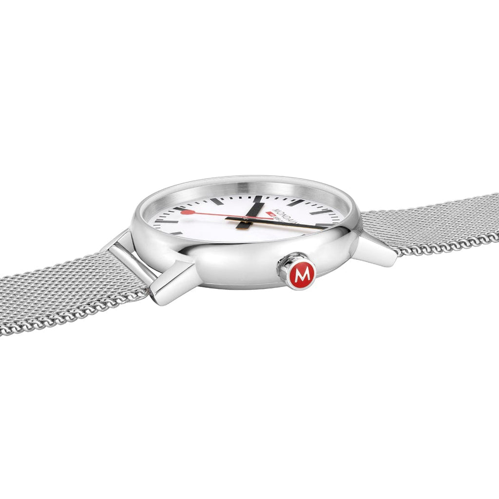 Mondaine evo2 Stainless Steel Mesh 40mm Watch