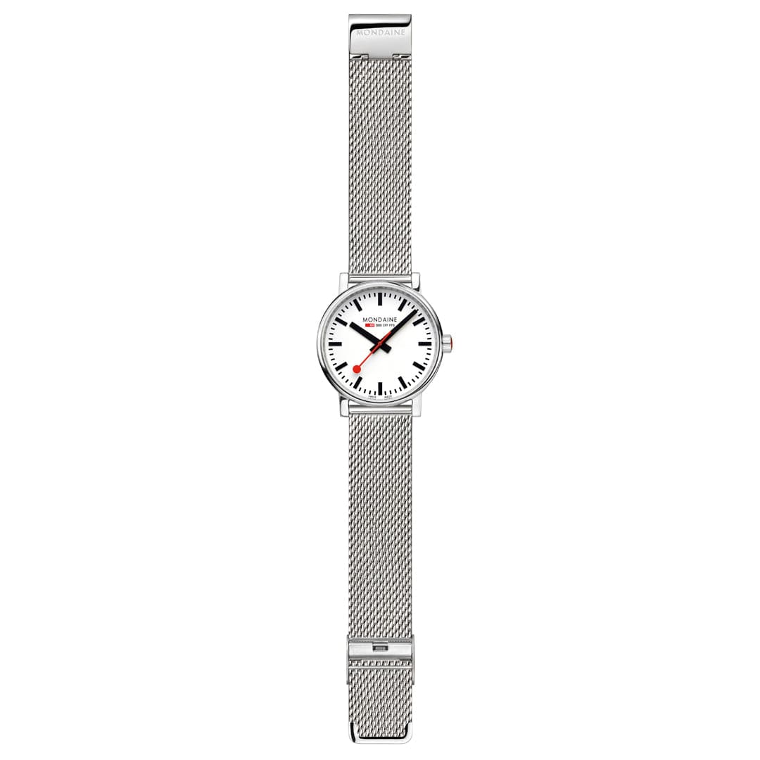 Mondaine evo2 Stainless Steel Mesh 40mm Watch