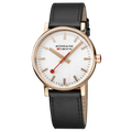 Mondaine Watch EVO2 Rose Gold Black