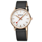 Mondaine Watch EVO2 Rose Gold Black