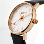 Mondaine Watch EVO2 Rose Gold Black