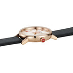 Mondaine Watch EVO2 Rose Gold Black