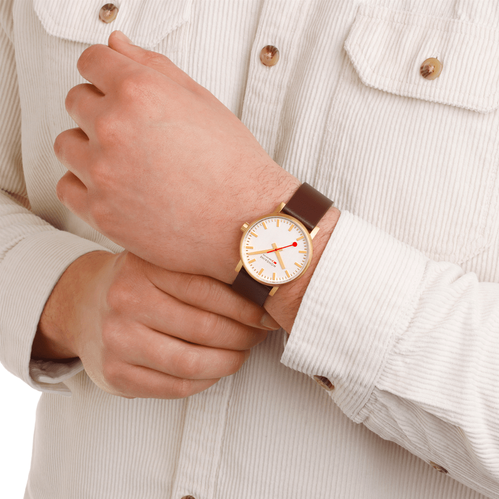 Mondaine Unisex Gold evo2 40mm Watch