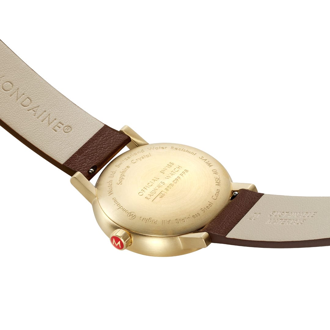 Mondaine Unisex Gold evo2 40mm Watch