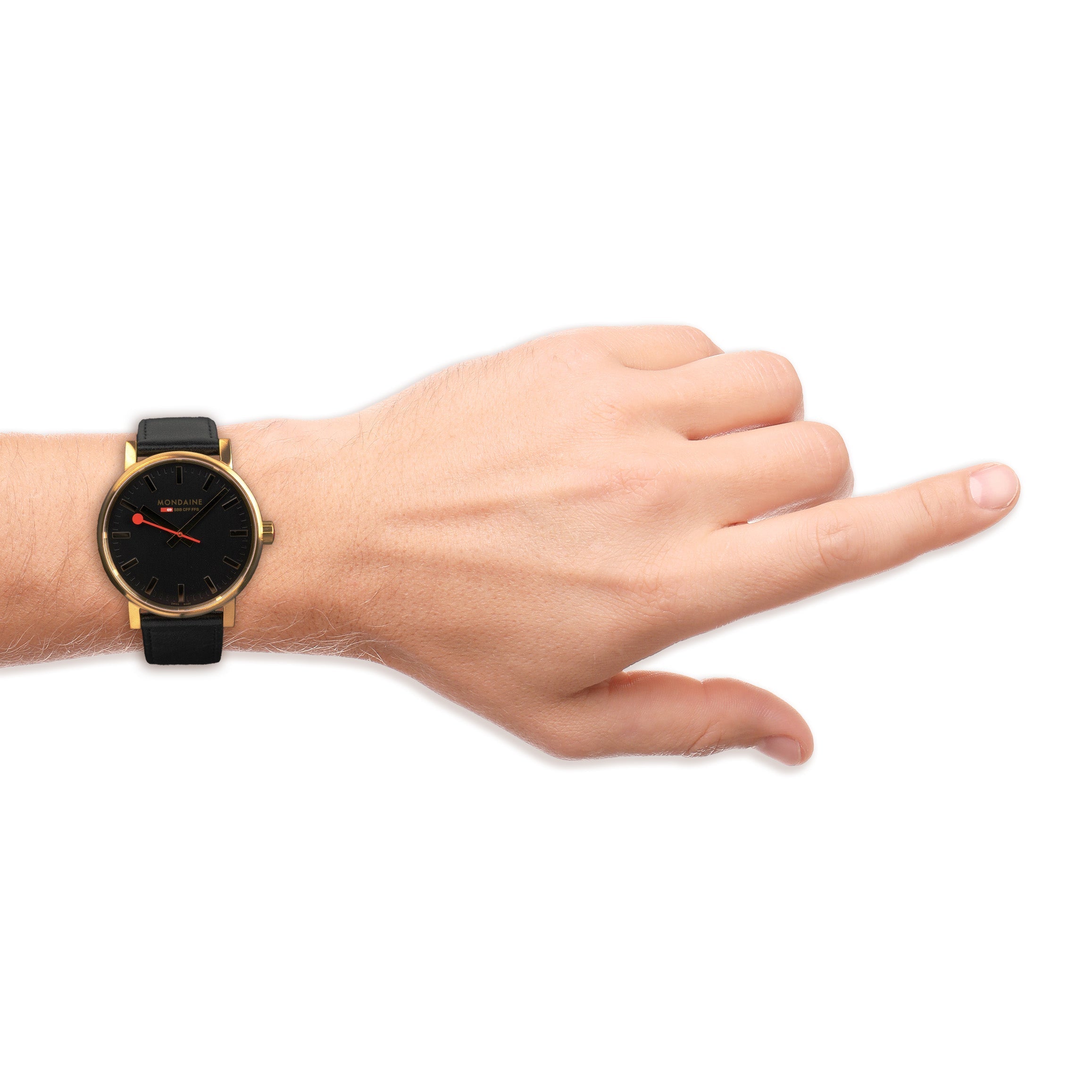 Mondaine Watch EVO2 Gold Black