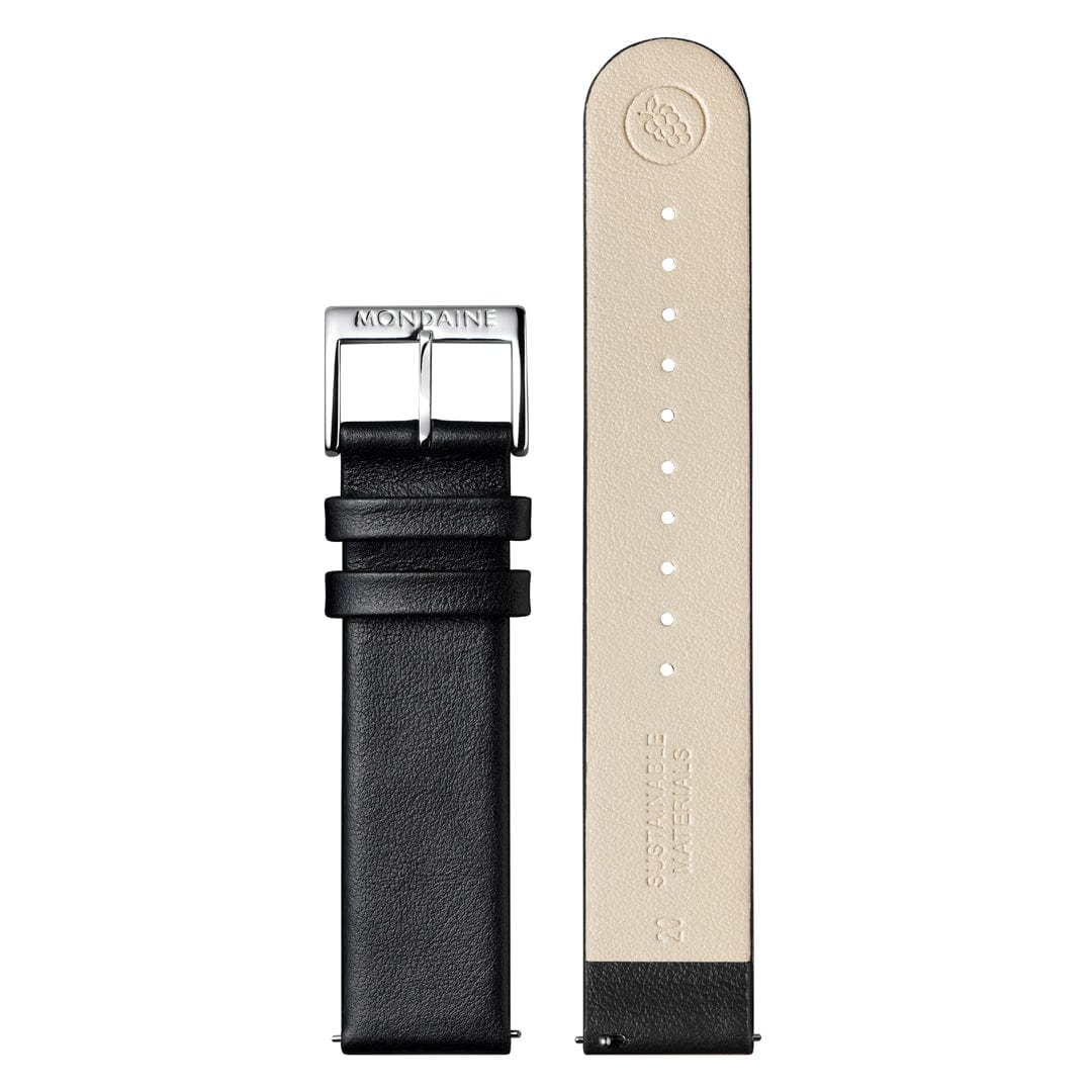 Mondaine evo2 Automatic Black Vegan Leather 40mm Watch