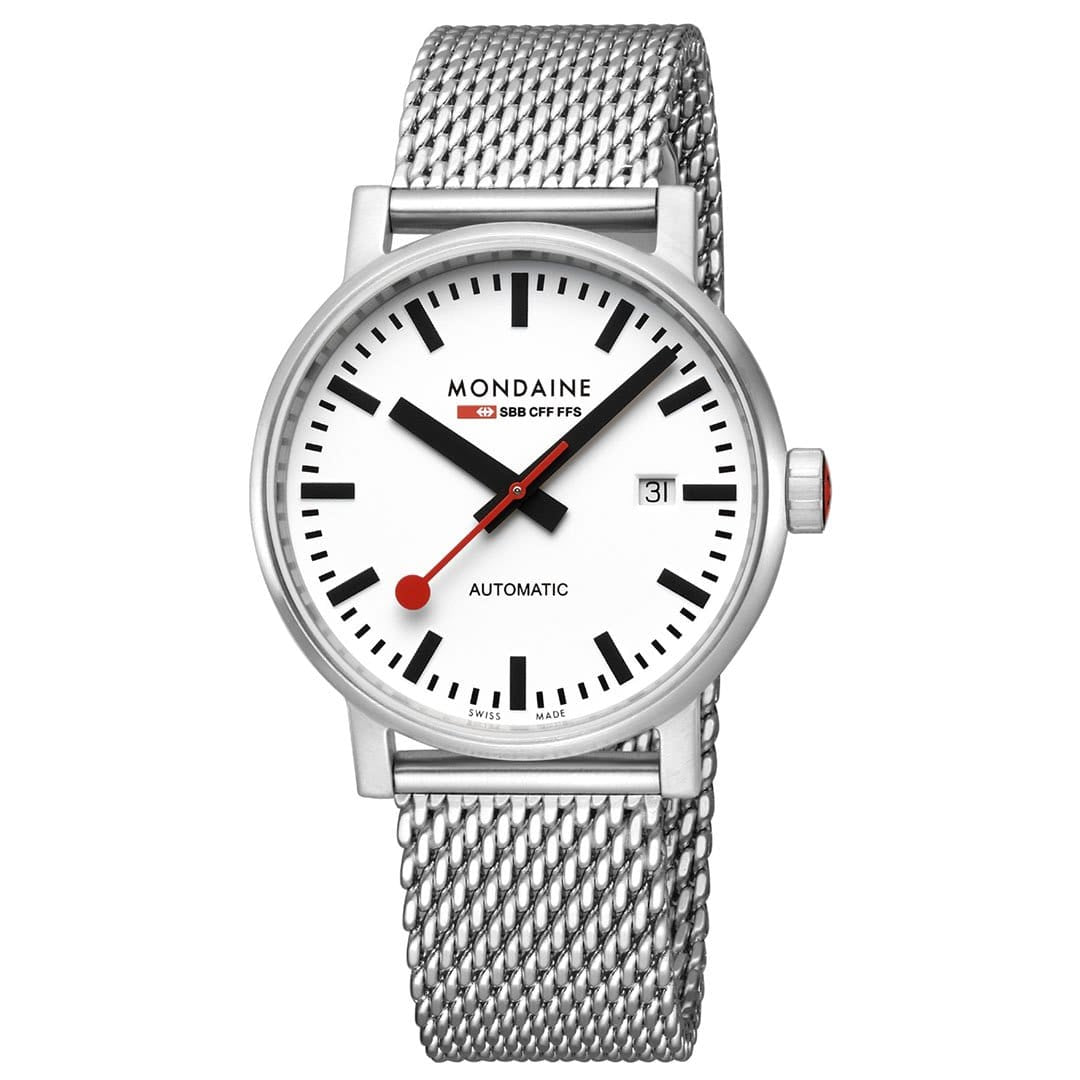 Mondaine evo2 Automatic Stainless Steel Mesh 40mm Watch
