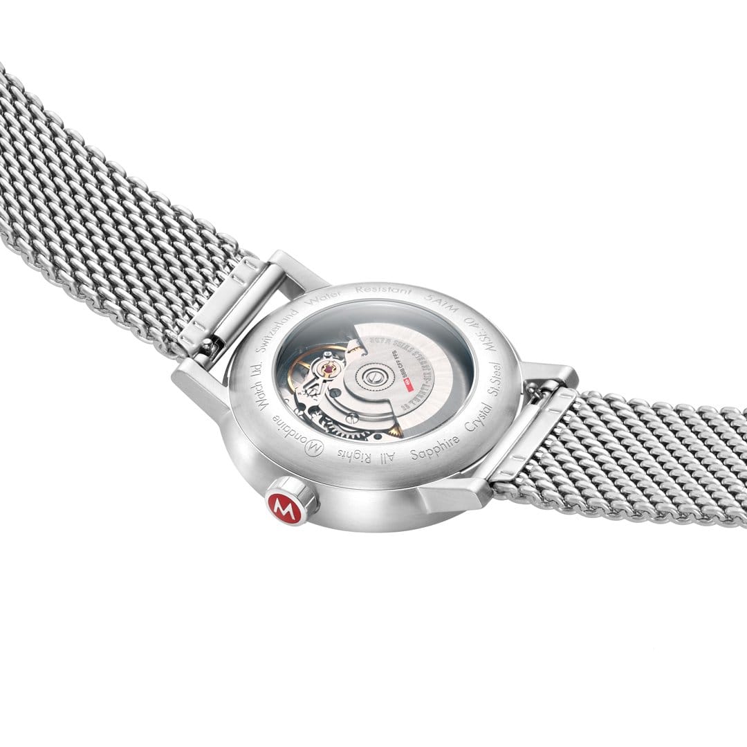 Mondaine evo2 Automatic Stainless Steel Mesh 40mm Watch