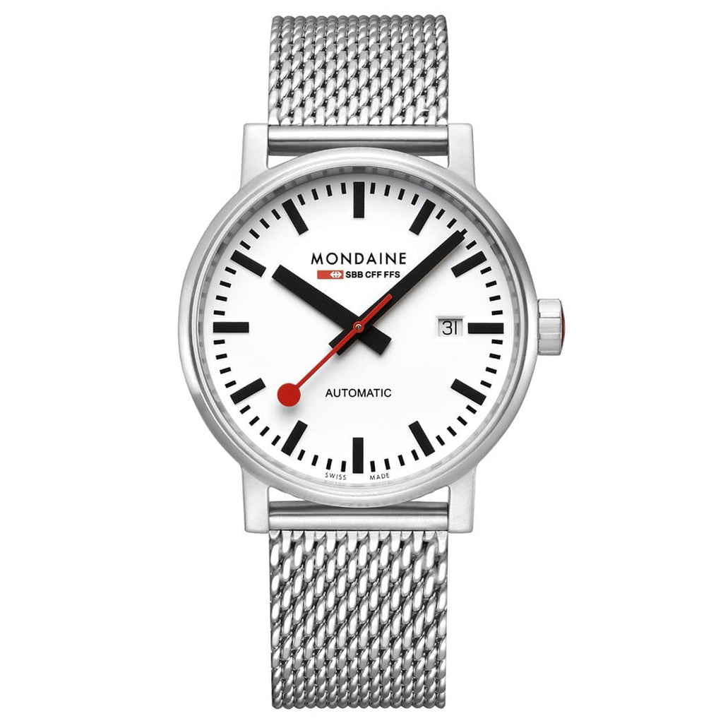 Mondaine evo2 Automatic Stainless Steel Mesh 40mm Watch