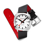 Mondaine Men's White Cushion Automatic 39mm Watch