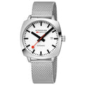 Mondaine Men's White Cushion Automatic 39mm Watch