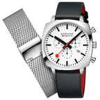 Mondaine Grand Cushion 41mm Men's Black Chrono Watch
