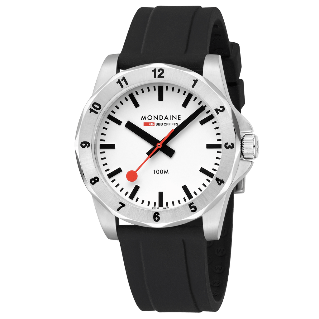 Mondaine Men's White Numeri 42mm Watch