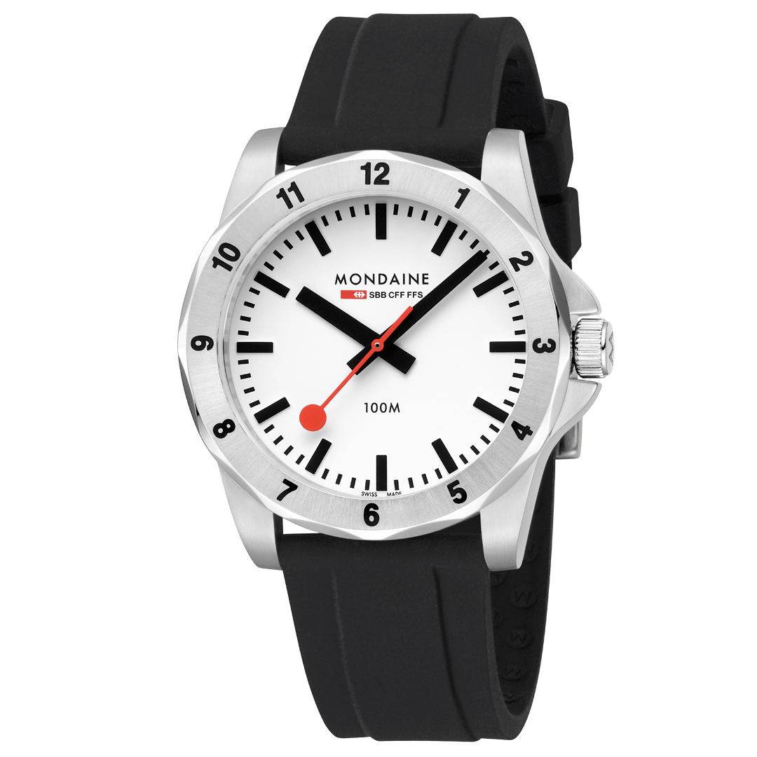 Mondaine Men's White Numeri 42mm Watch