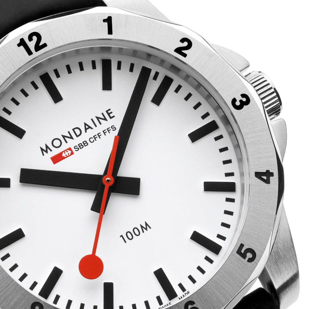 Mondaine Men's White Numeri 42mm Watch