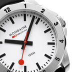 Mondaine Men's White Numeri 42mm Watch