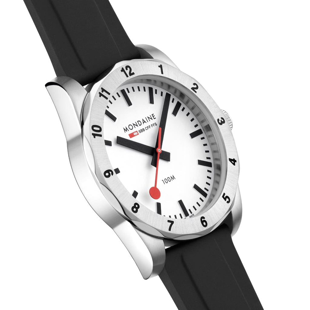 Mondaine Men's White Numeri 42mm Watch