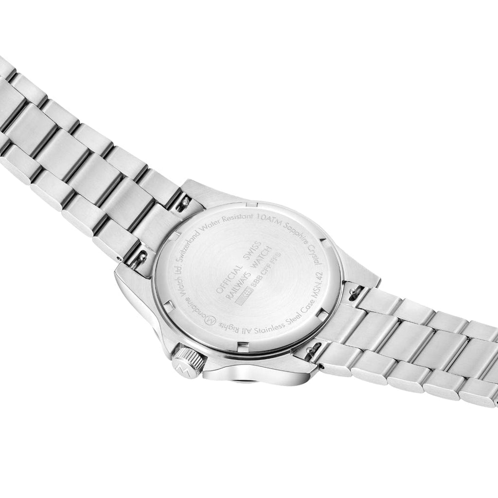 Mondaine Men's White Numeri 42mm Watch