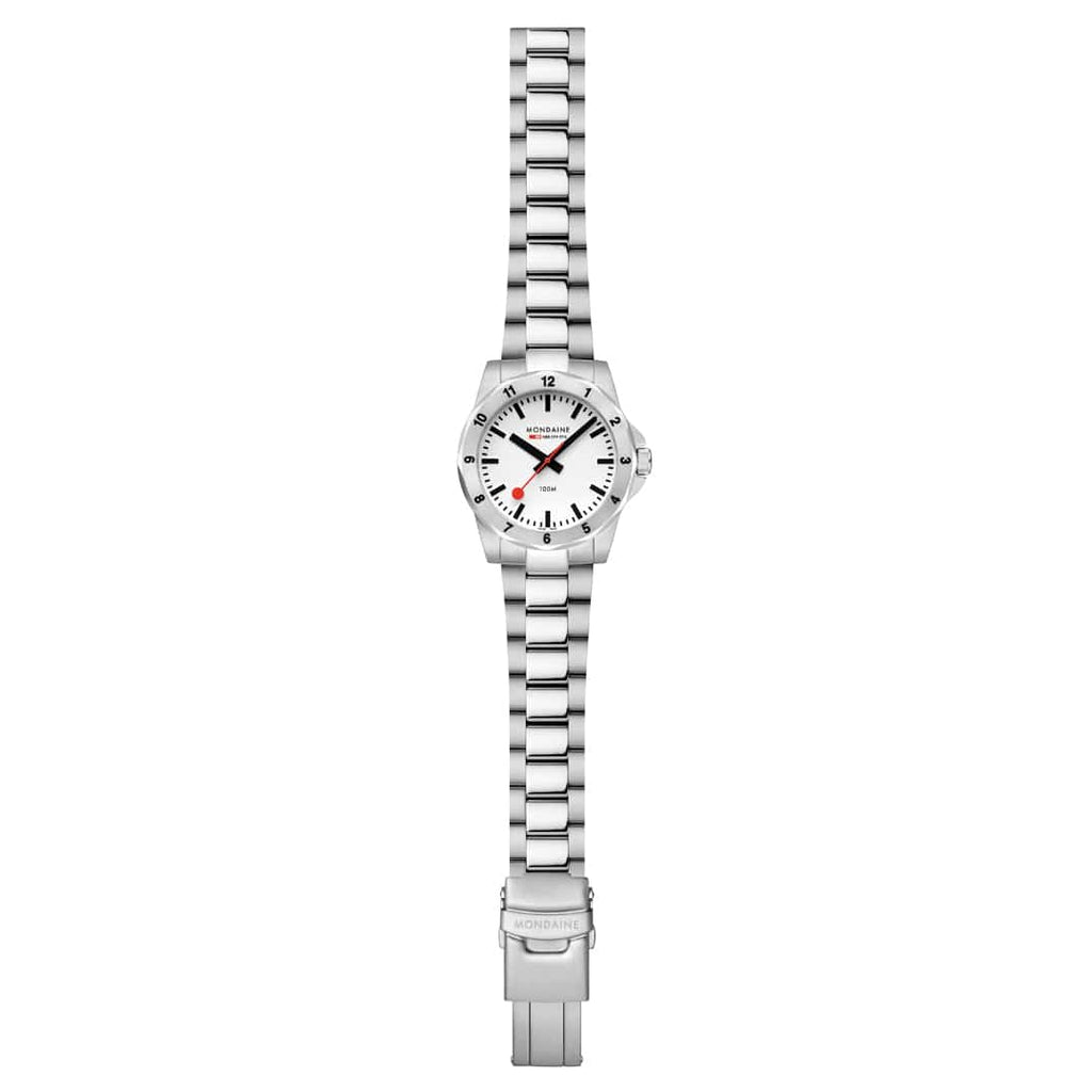 Mondaine Men's White Numeri 42mm Watch