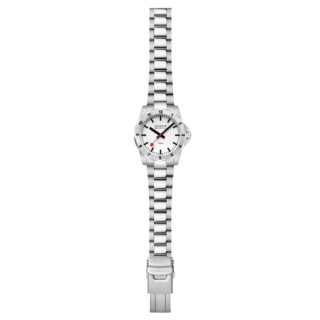 Mondaine Men's White Numeri 42mm Watch