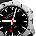 Mondaine Men's Black Numeri 42mm Watch