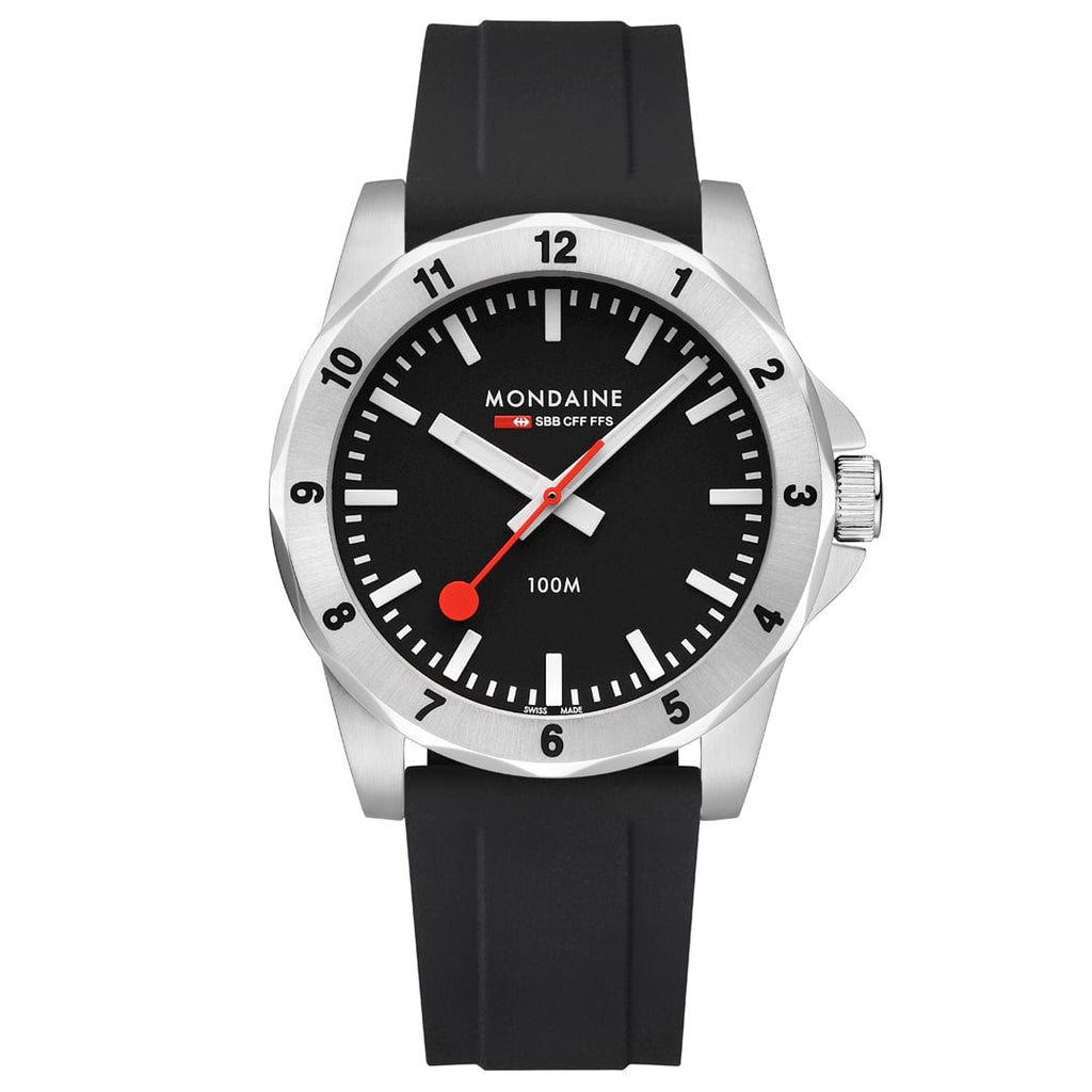 Mondaine Men's Black Numeri 42mm Watch