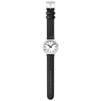 Mondaine Stop2Go White 34mm Vegan Leather Watch