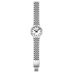 Mondaine 41mm Stop2Go Watch White Dial Steel Bracelet
