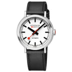 Mondaine Original Automatic White 41mm Vegan Leather Watch