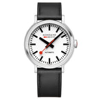 Mondaine Original Automatic White 41mm Vegan Leather Watch