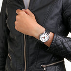 Mondaine Original Automatic White 41mm Vegan Leather Watch