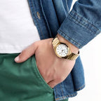 Casio Men's Watch 36mm Classic Gold White