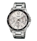 Casio Chronograph 47mm Silver Men's Stainless Steel Watch