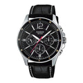 Casio Men's Watch 44mm Chronograph Black Leather