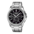 Casio Chrono 42mm Silver Men's Black Analogue Watch