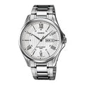 Casio Day Date 41mm Silver Men's White Analogue Watch