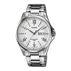 Casio Day Date 41mm Silver Men's White Analogue Watch