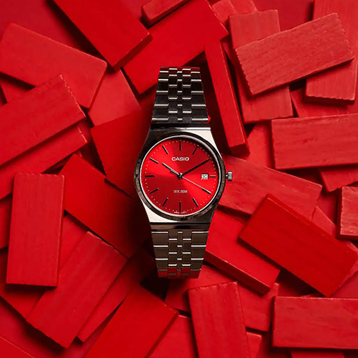 Casio Ladies Vintage Red Watch